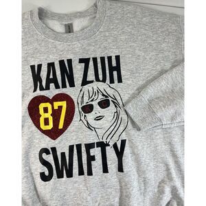 Swifty Kan Zuh 87 Kelce Sweatshirt‎ Womens Large Swiftie Taylor Swift Music